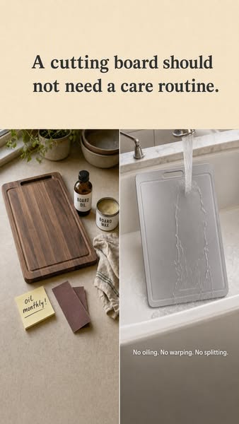 A cutting board should not need a care routine