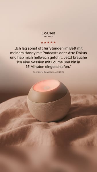 Statt Handy im Bett: Loume Breathe