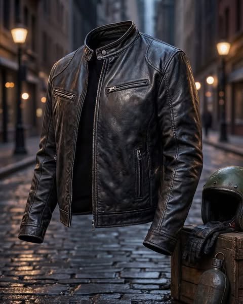 Biker Casual Zipper Leather Jacket