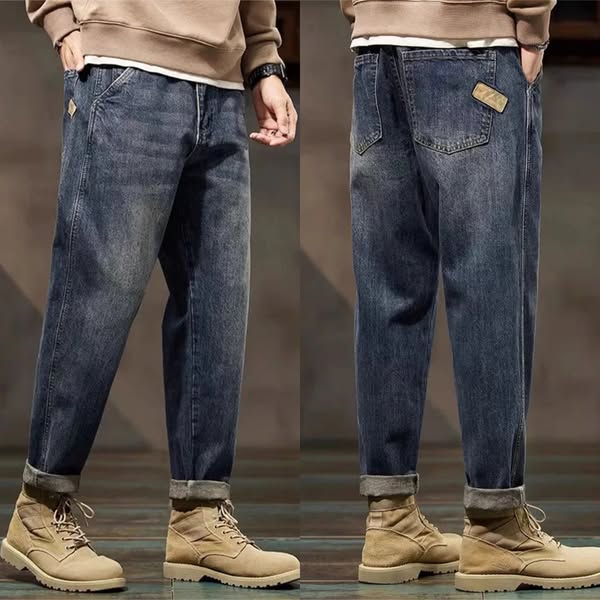 Herren Vintage‑Ballon‑Jeans mit lockerer Passform