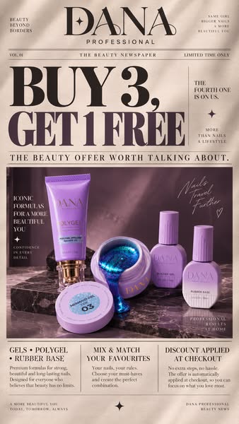 Restock 4 Salon Essentials. Pay for 3.