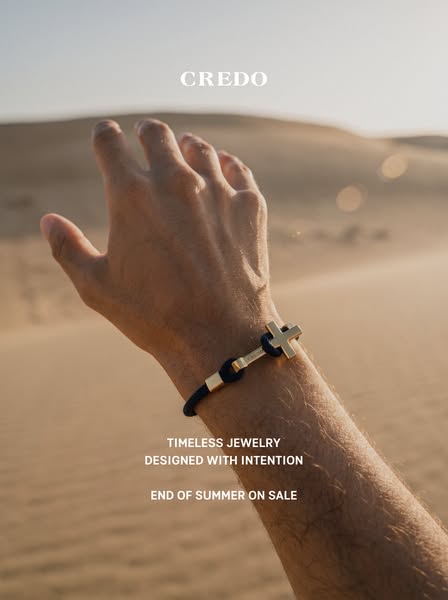 Men's Rope Cross Bracelet