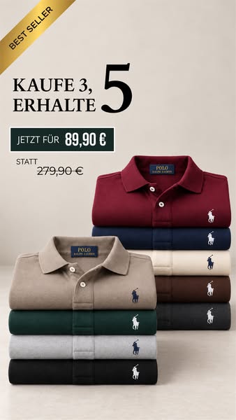 5 Polos für 89,90€