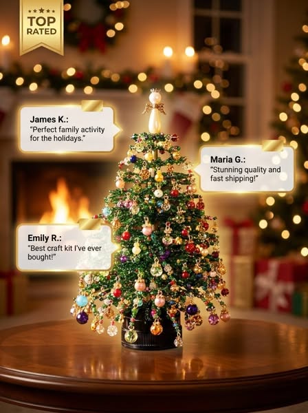 DIY Beaded Christmas Tree Kit – Create Your Own Sparkling Holiday Decoration