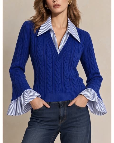 Bold Blue. Classic Knit. Effortless Style.