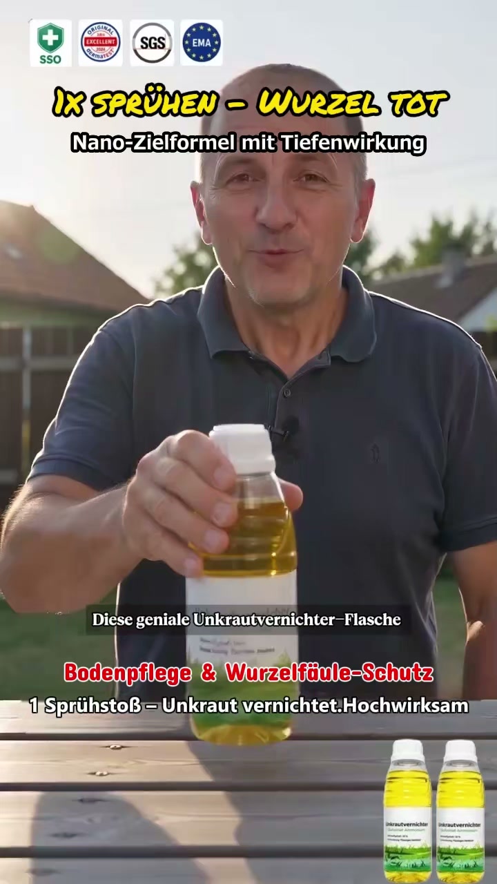 Unkraut dauerhaft beseitigen -FUDA Nano-Wurzel-Zerstörer Konzentrat ‼