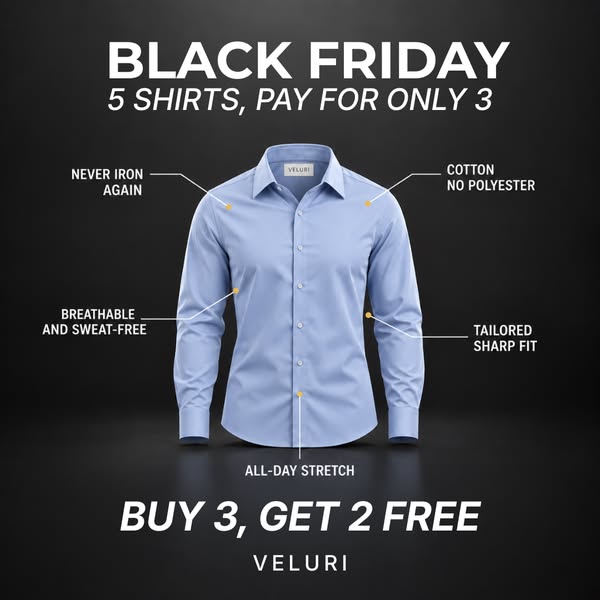 5 Shirts, Pay For Only 3