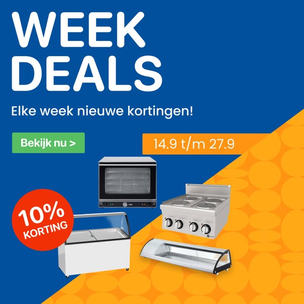 10% op horeca keukenapparatuur