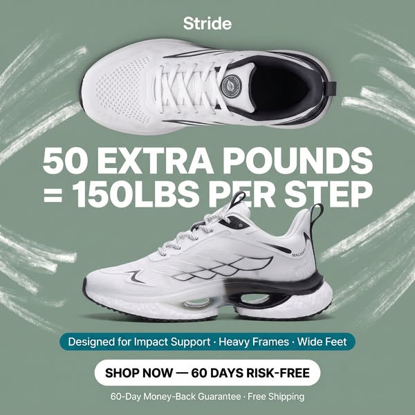 50 Extra Pounds = 150lbs Per Step