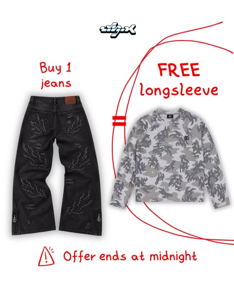 FLARE FIT ZIPPED JEAN FLAMES