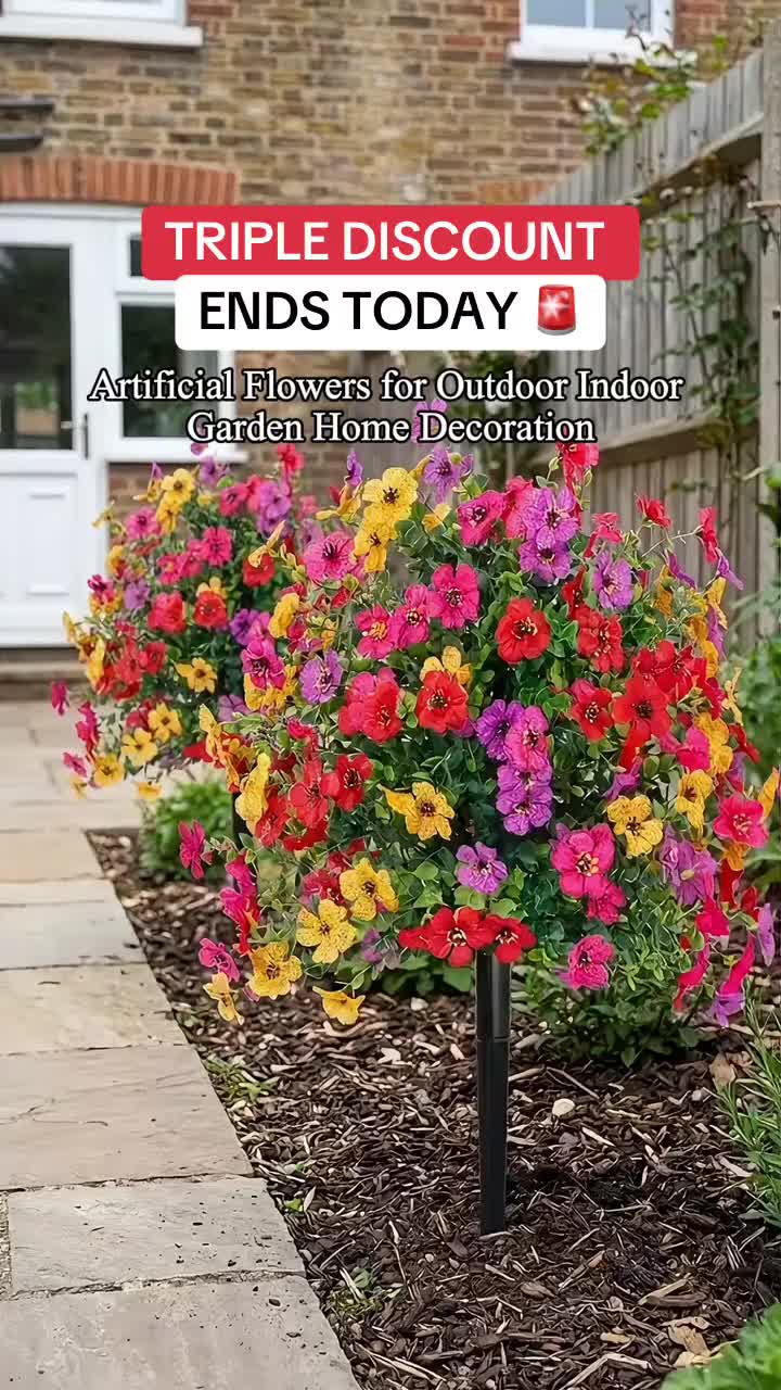 Artificial Violet for Outdoor Indoor Garden Home Decoration