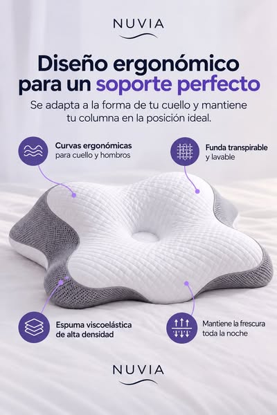 Diseñada para tu cuello. Creada para tu descanso.