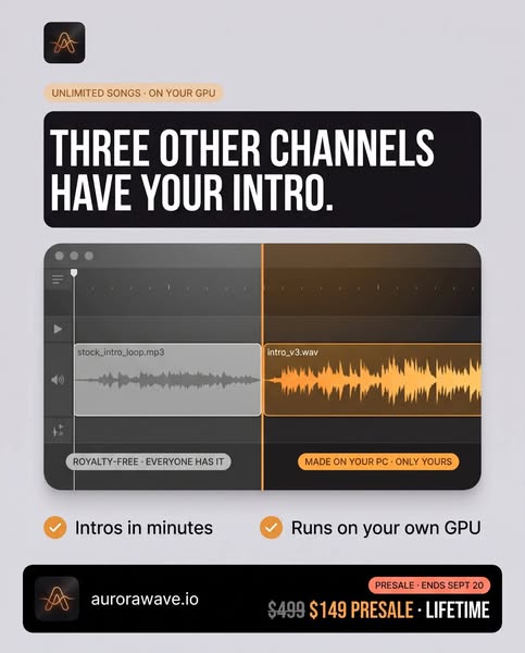 Your Next 100 Songs. $149 Once. No Monthly Fees.