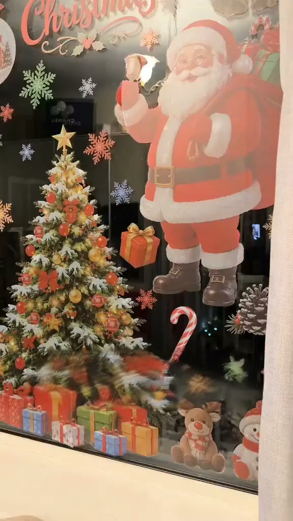 Autocolantes únicos para janelas de Natal