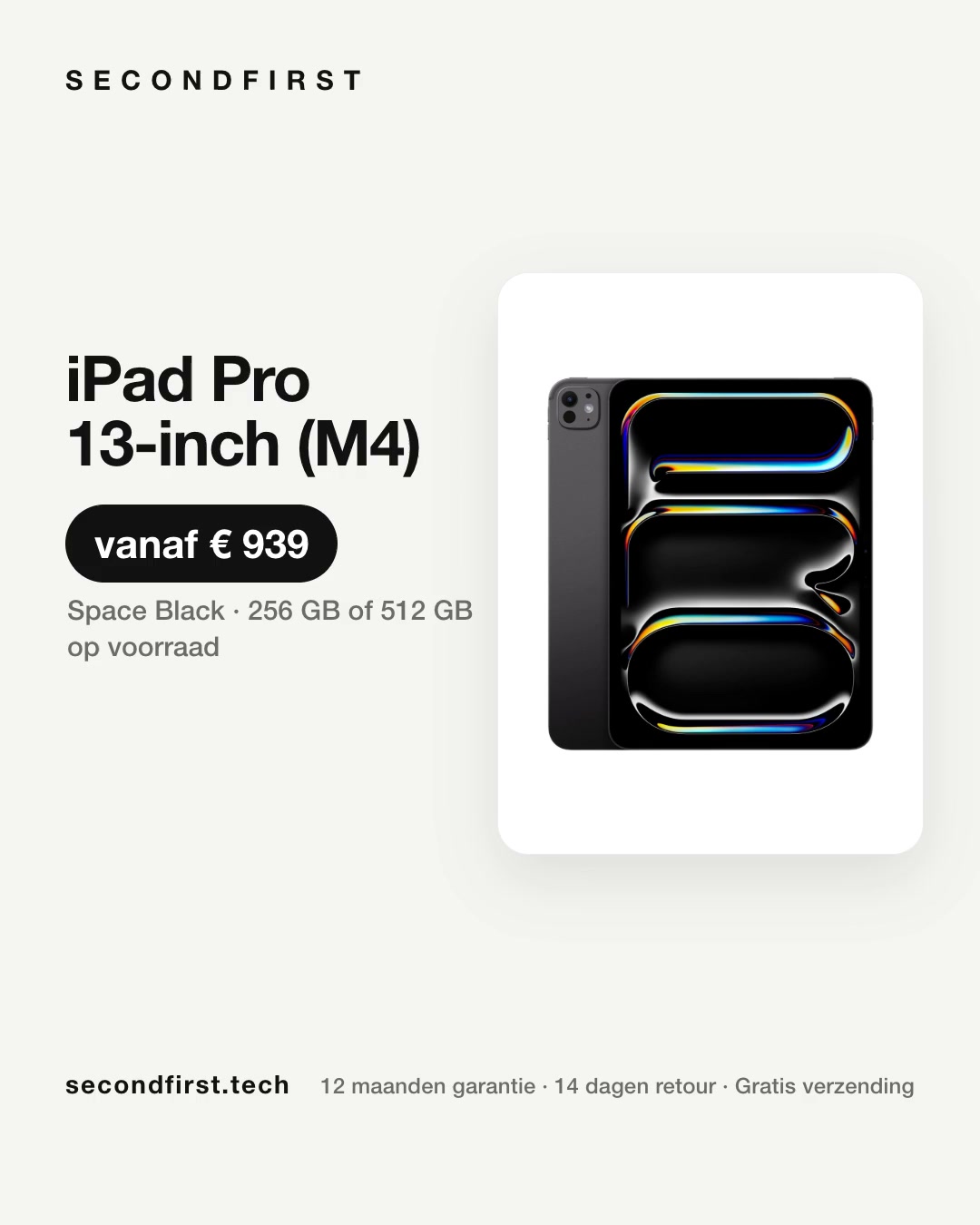 iPad Pro 13-inch (M4) — vanaf €939