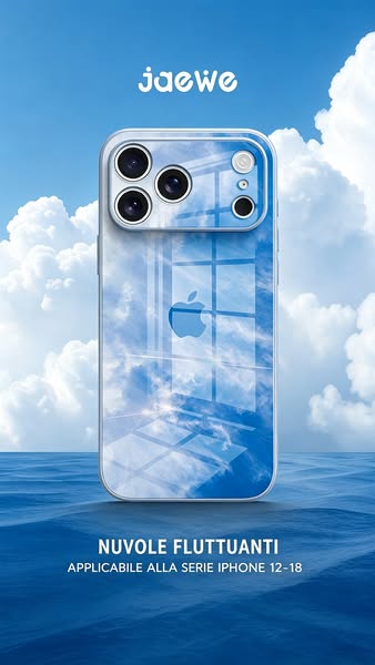 iPhone Nuvole Fluttuanti Bicchiere Cover