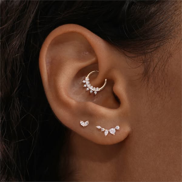14K Gold Marquise Earrings