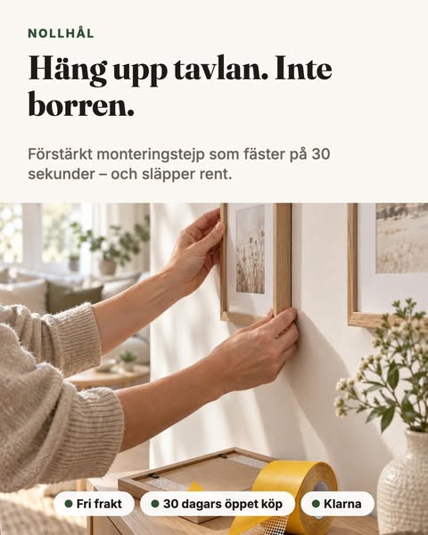 Häng upp utan borr