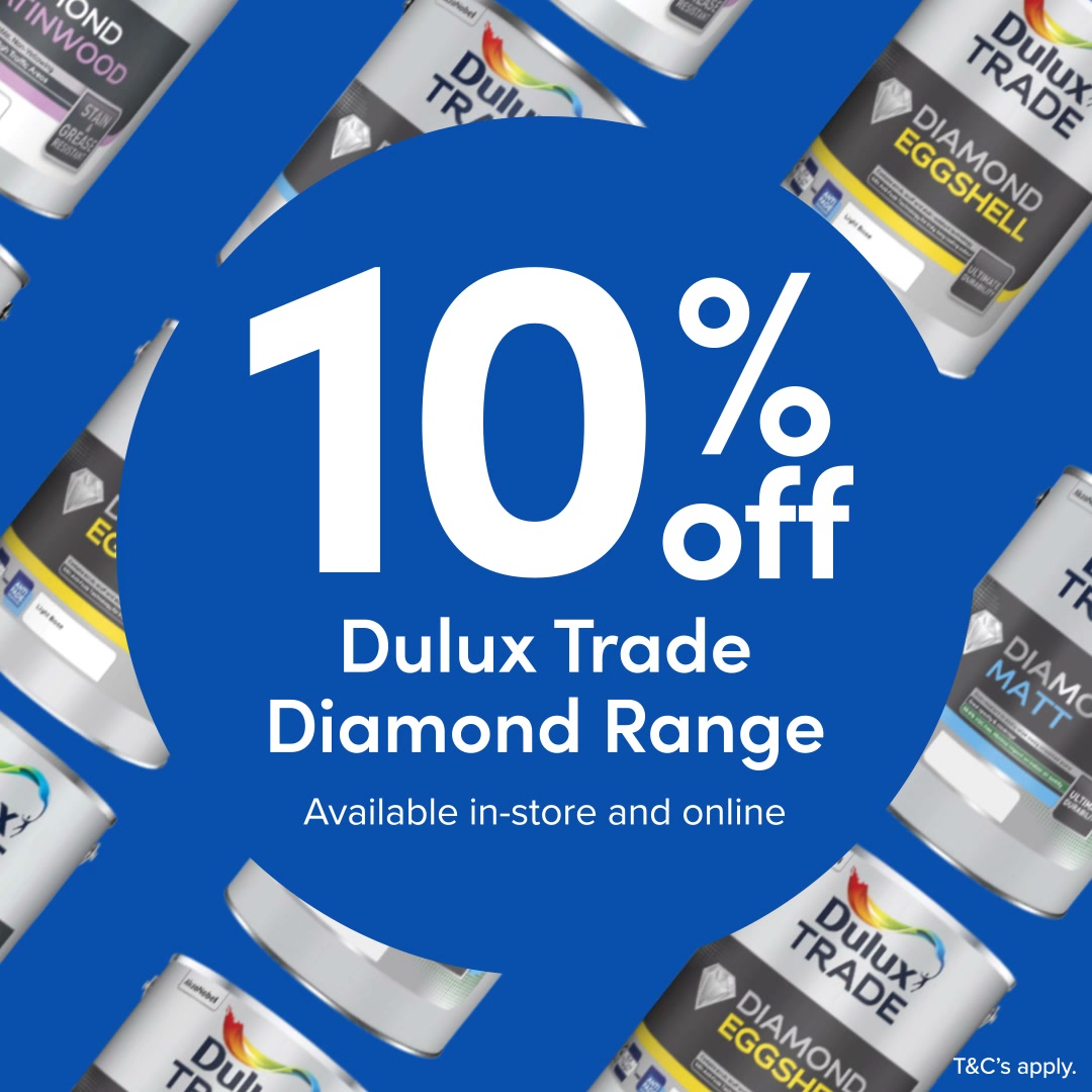 10% off the Dulux Trade Diamond Matt range