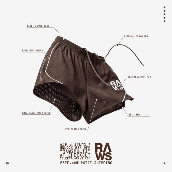Men's & Women's Shorts | RAWS Activewear