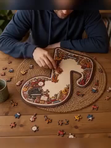Musical Note Instrument Jigsaw Puzzle Ornament