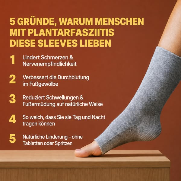 Die Nacht-Sleeves gegen Plantarfasziitis-Schmerzen