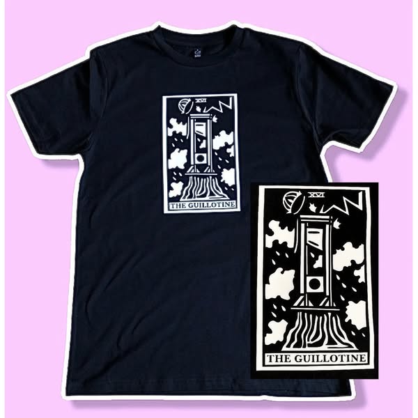 The GUILLOTINE, tarot card black T-shirt