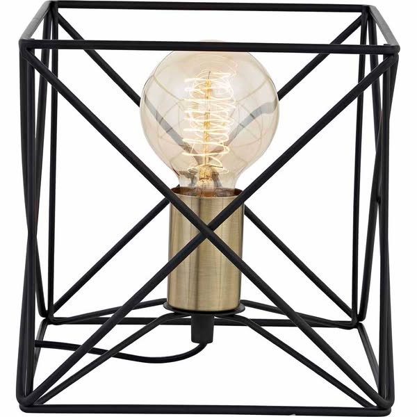 Home123 Geosphere Table Lamp - Size: 58 x 27 - Black - Wilko