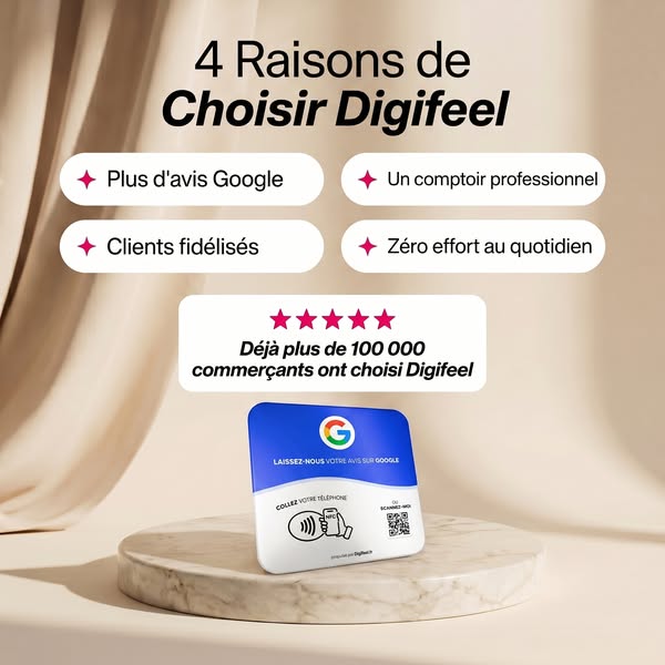 Plaque Avis Google Digifeel