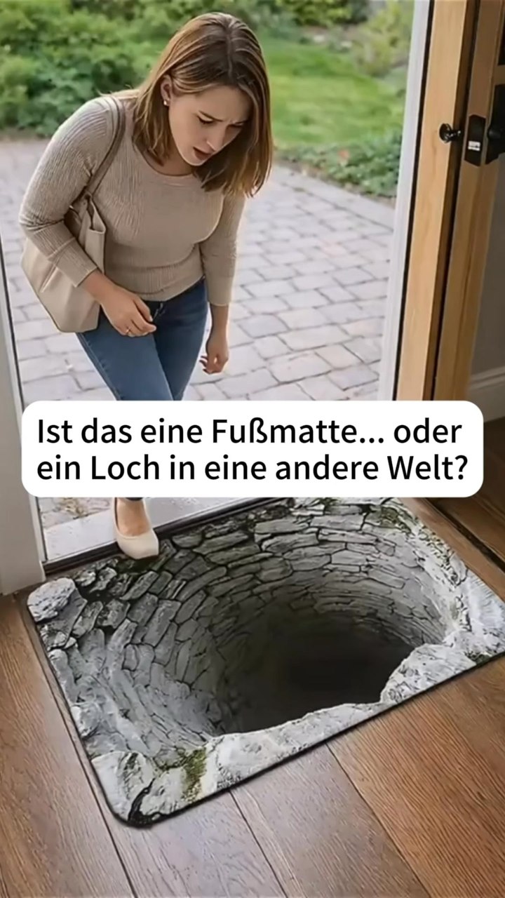 Fußmatte „Endloser Abgrund“ – Verblüffender 3D-Visueller Effekt