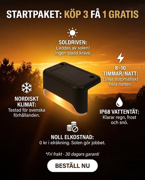 Solcellsdriven Utomhuslampa