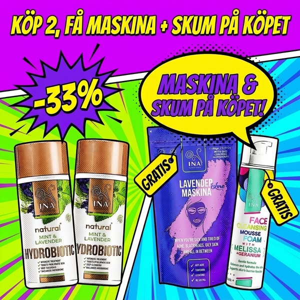 Köp 2 Hydrobiotic, få skum och mask