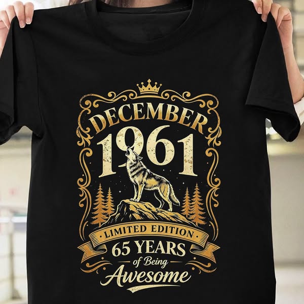 December 1961 65th Birthday Wolf Shirt – Limited Edition