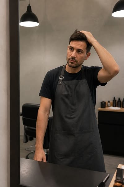 What my barber puts in his own hair