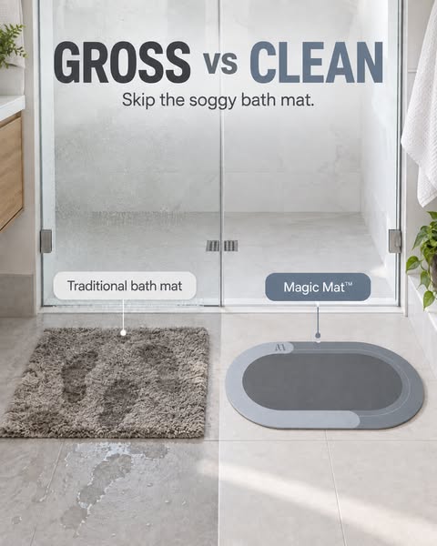Ditch the Gross, Soggy Bath Mat