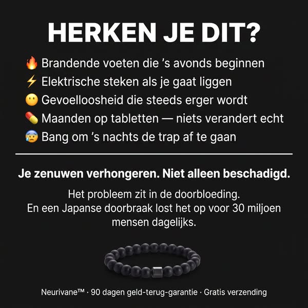 Het is geen zenuwschade. Het is een doorbloedingsprobleem.