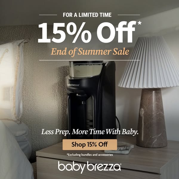 15% Off Selected Baby Brezza Products