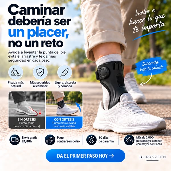 Ortesis discreta para pie caído