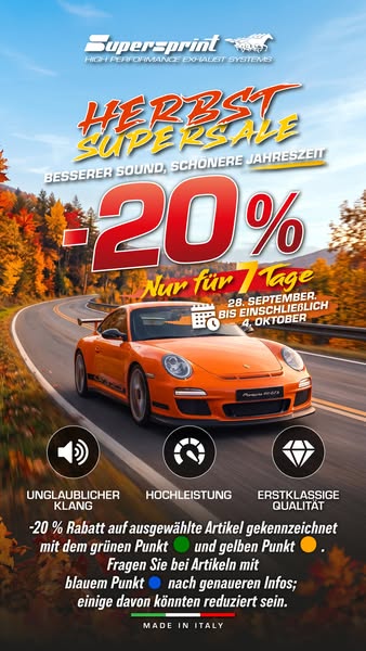 Supersprint Autumn Sale: 20 % Rabatt