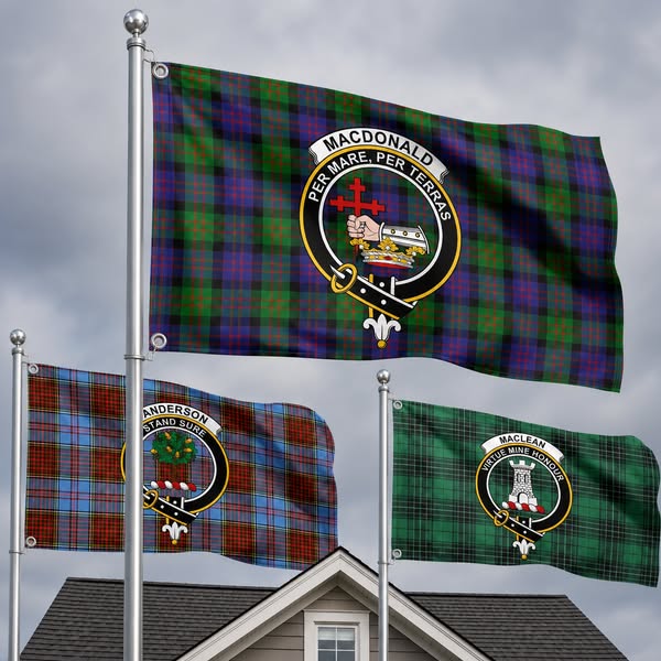 Scottish Tartan Crest House Flag