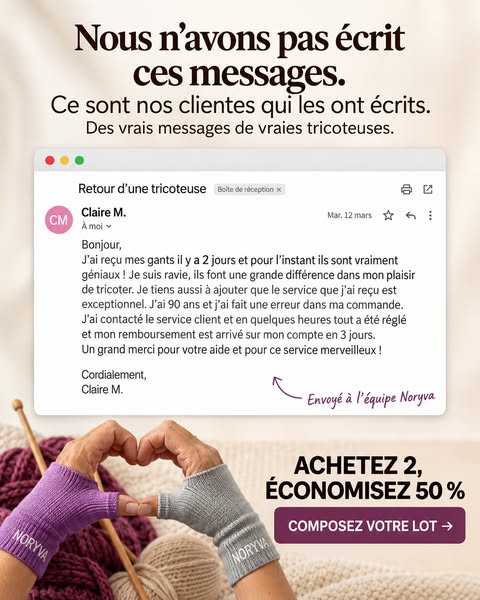 Conçu pour les tricoteuses et les crocheteuses.