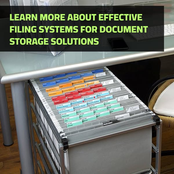 Learn more about effective filing systems for document storage solutions