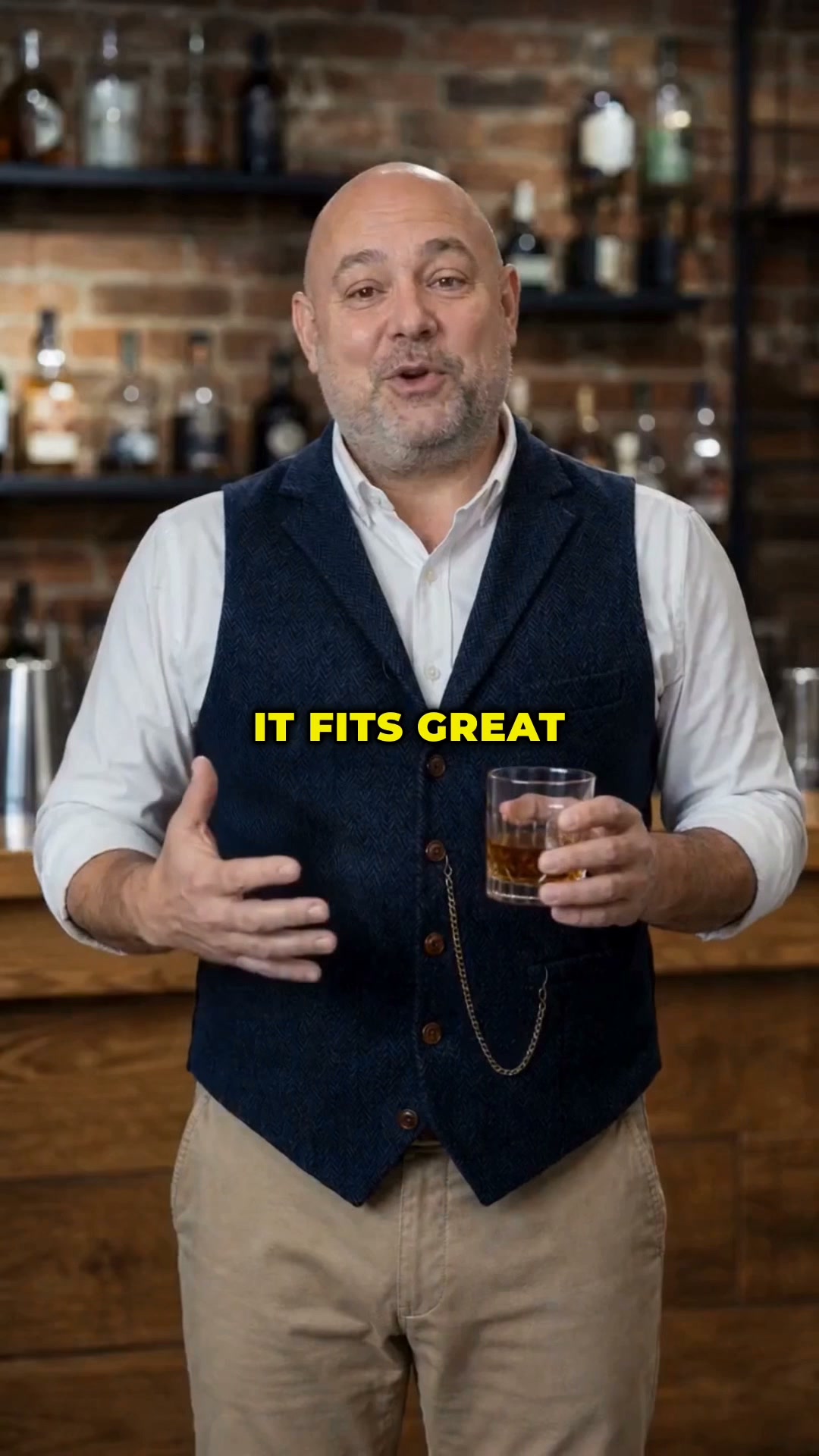 The waistcoat for men with a beer belly