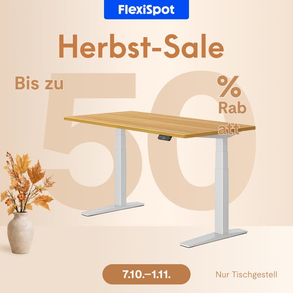 Höhenverstellbare Tischgestelle bis zu 50% Rabatt