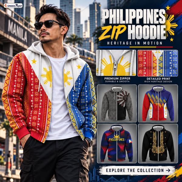 Philippines Zip Hoodie