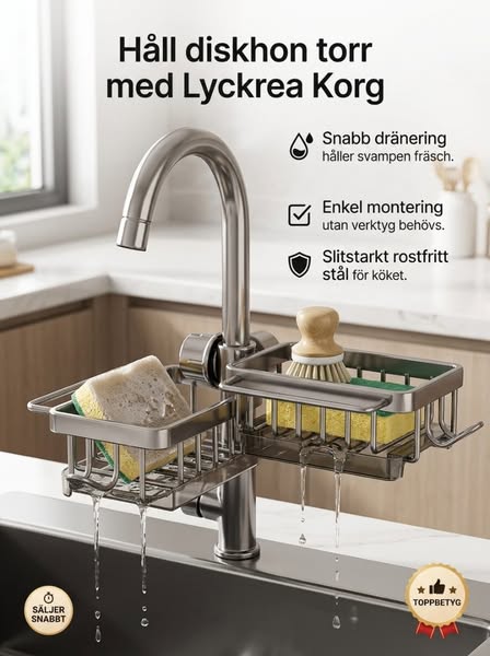Avrinningskorg för köksblandare