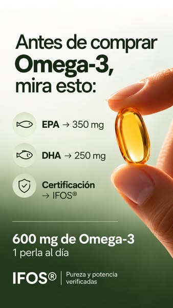 600 mg de Omega-3 por perla