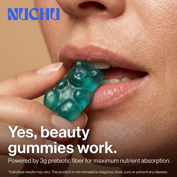 Beauty Gummies with No Added Sugar | Hair, Skin & Nails | Nuchu