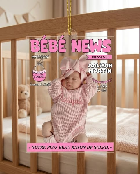 Son premier Noël, en couverture Personnalisez Votre Ornement