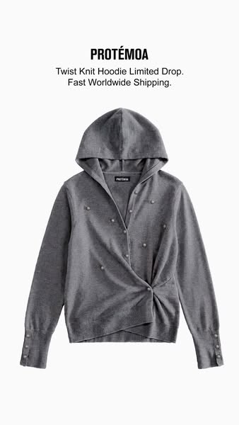 Twist Knit Hoodie.